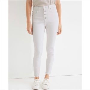 Madewell White High Rise Skinny Crop Jeans